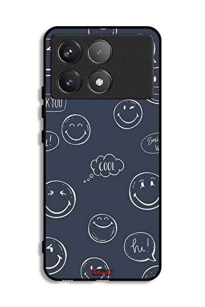 Tolwak Xiaomi Poco F6 Pro Protective Case Cover Cool Faces Tags