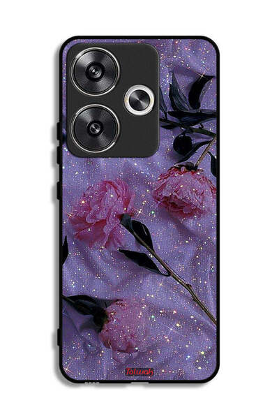 Tolwak غطاء حماية لهاتف Xiaomi Poco F6 5G بنقشة ورود لامعة