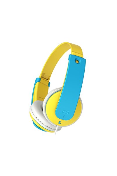 JVC HA-KD7-YNE Kids Headphones, Over-ear, Yellow-Blue