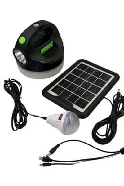 divendi-ro GD-P20 Solar Kit with Multifunctional Lamp, Panel and Bulb