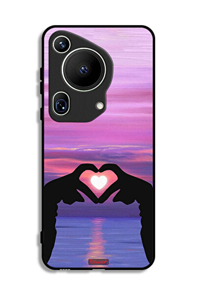 Tolwak غطاء حماية فائق لهاتف هواوي بيورا 70 بتصميم قلب وقمر