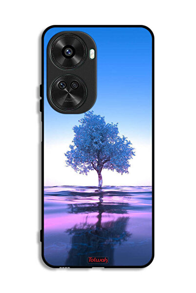 Tolwak غطاء حماية لهاتف هواوي نوفا 11 إس إي، شجرة نيون، انعكاس مائي، فن رقمي