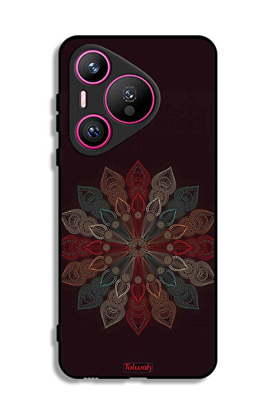 Tolwak غطاء حماية لهاتف هواوي بيورا 70 بنقشة زهرة ماندالا