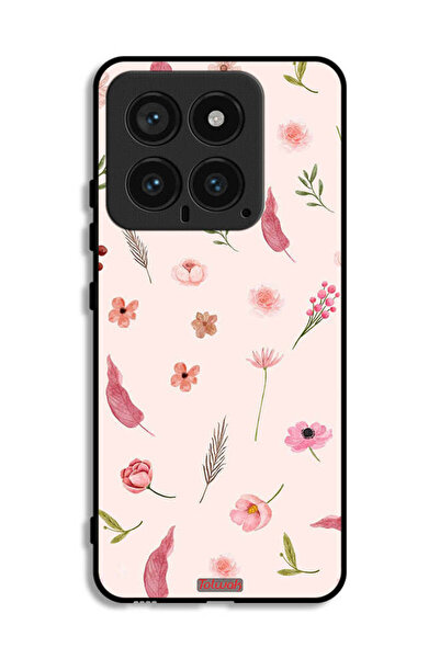 Tolwak Xiaomi 14 Protective Case Cover Leaves And Roses Pattern