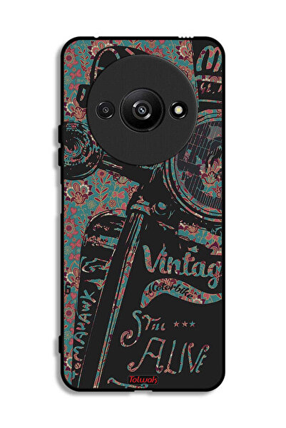Tolwak Xiaomi Redmi A3 4G Protective Case Cover Vintage Motorbike