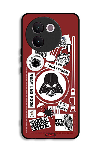 Tolwak غطاء حماية لهاتف Vivo V30e 5G بملصق "مرحبًا بكم في الجانب المظلم"