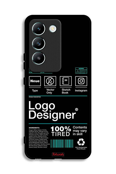 Tolwak Vivo V30 Lite 4G Protective Case Cover Logo Designer Sticker