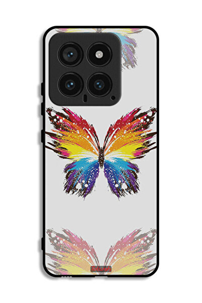 Tolwak غطاء حماية لهاتف شاومي 14 بخلفية بسيطة وفن رقمي وبساطة الفراشة