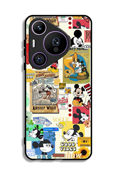 Tolwak غطاء حماية لهاتف هواوي بيورا 70 برو مع ملصقات وشعار