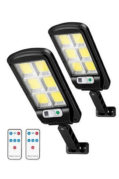 divendi-ro Set of 2 Solar Street Lamps 150 LED Solar Street Lamps with 6 CASES with Solar Panel Motion Sensor