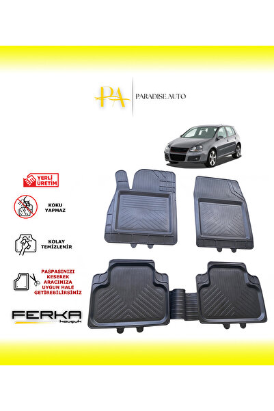 Paradise Auto Volkswagen Golf 6 2008-2013 Uyarlanabilir Universal Havuzlu Paspas