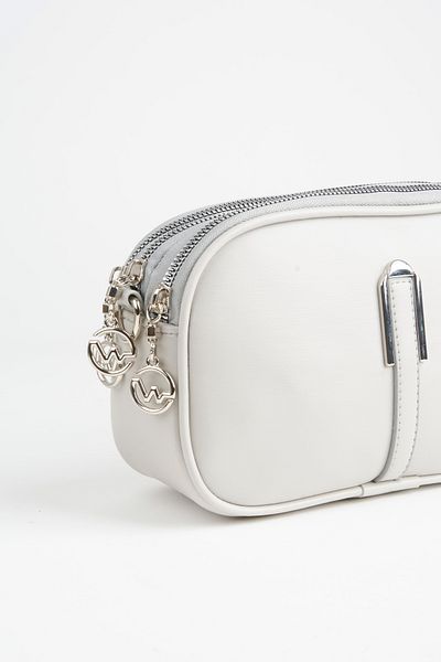 Vivaq Women's Gray 4 Compartment Faux Leather Medium Size Zipper Closure Handbag and Shoulder Bag