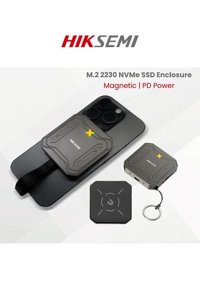 Hiksemi Magnetic M.2 SSD Enclosure MGS1丨Cooling Fan丨PD 100W Power Transfer丨 USB 3.2 Gen2丨LED Indicator