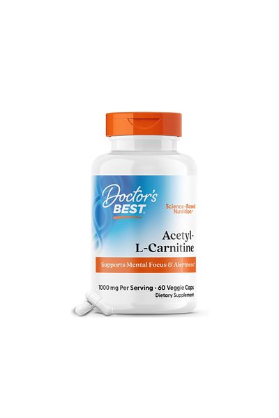 Doctor's Best Acetyl L-Carnitine, 1000 Mg 60 Veggie Caps, Help Boost Energy Production
