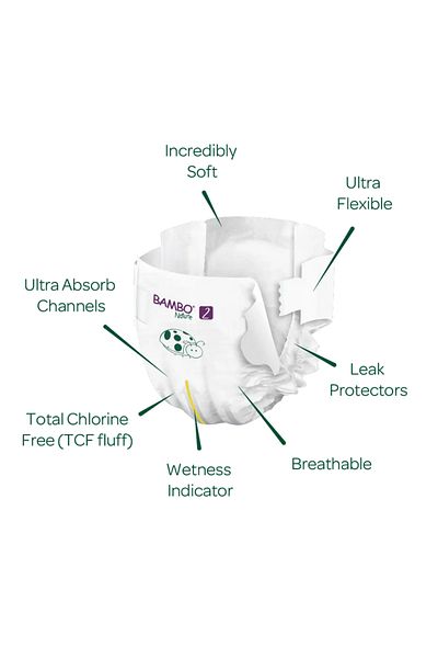 Bambo Nature Bambo Nature Mini Ecological Baby Diapers, No. 2 (3-6 kg), pack of 90 pcs.