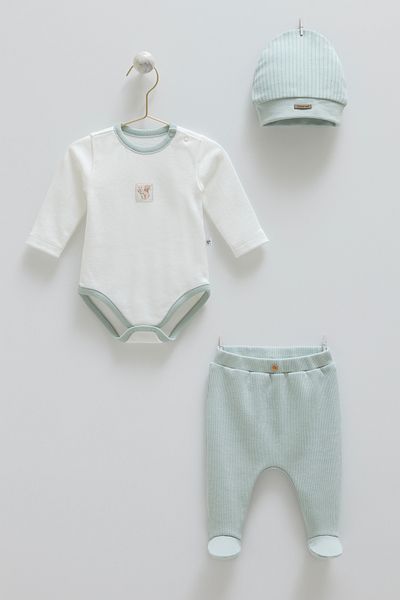 Caramell Little Emu Hello Forest 3 Piece Set Body Pants Hat