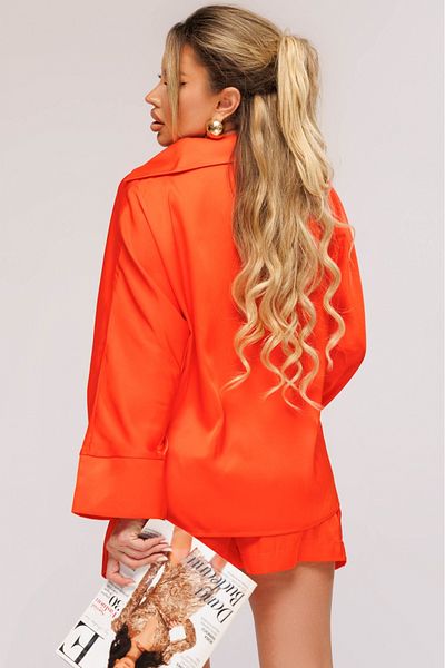 Atmosphere Fashion Coral 2-piece satin suit