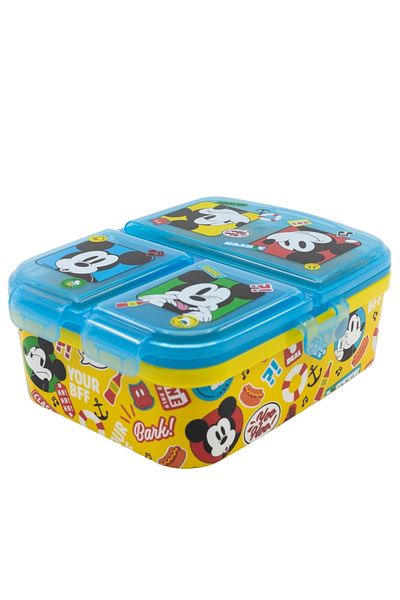 Mickey Mouse Sandwich box, four compartments, multicolor, BPA-free, Fun-Tastic, Mickey Mouse, Disney