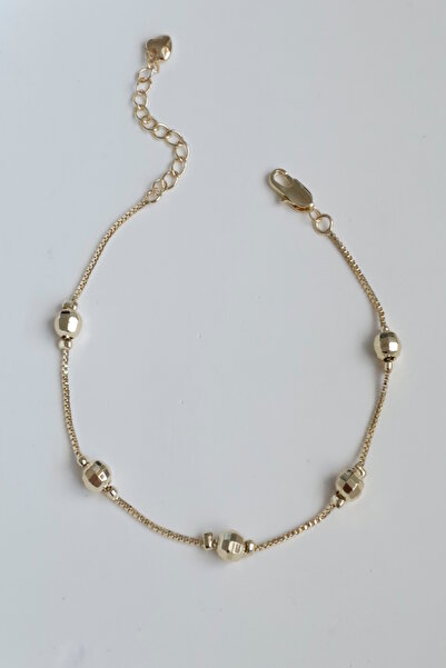 DEMOKAN Kadın Bileklik Kararmaz 14k Altın Renk Vip Seri İthal Disco Top Bileklik