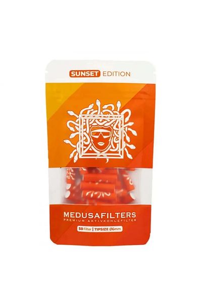 Medusafilters Filtre cu carbune activ + celuloza Medusa Sunset Slim 6mm FARA INFUNDARE x50