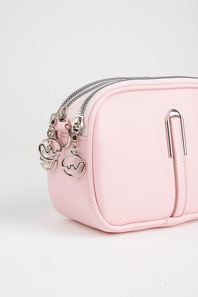 Vivaq Women's Pink 4 Compartment Faux Leather Medium Size Zipper Closure Handbag and Shoulder Bag
