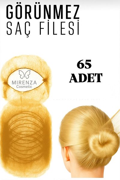 mirenza cosmetic Plasa de par invizibila 65 bucati plasa de coc galbena