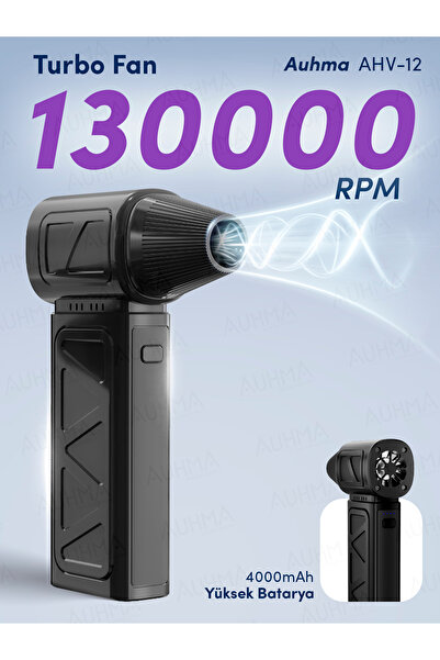 auhma AHV-12 Turbo Jet Fan 130.000RPM Fırçasız Motorlu Elektrikli Hava Kompresörü – 4 Vitesli, Taşın