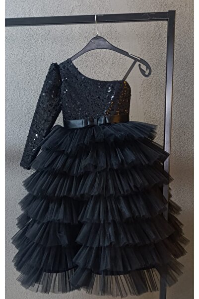 F.A.S.A TEKSTİL Tek omuz kız abiye