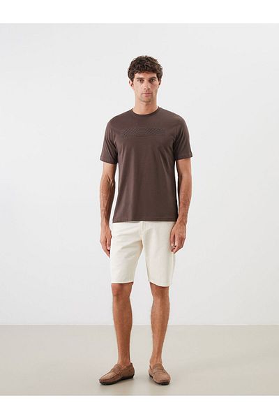 LC Waikiki New Season Crew Neck Printed Combed Cotton Men's T-Shirt - S5P208Z8