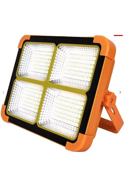 divendi-ro Portable solar LED work lamp 200W with USB IP65, rechargeable, Orange