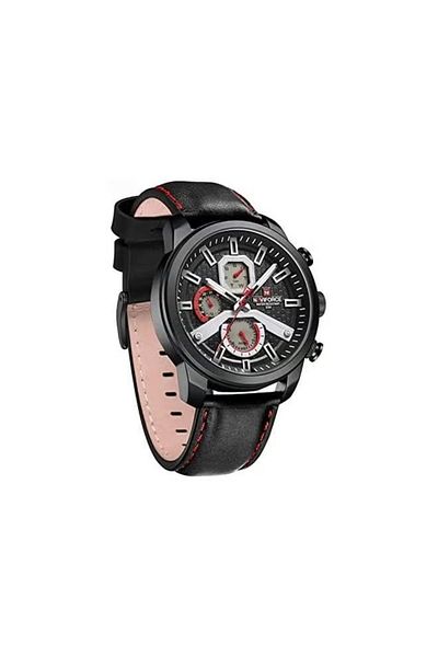 Naviforce Fashion Big Face Watches for Men Analog Auto Date Leather Strap Military Sports Waterproof
