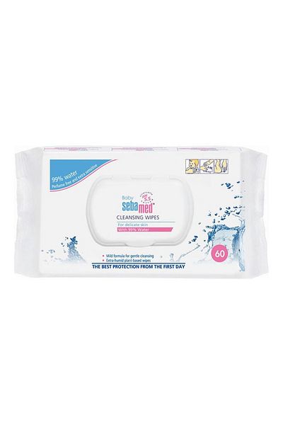 Sebamed Water Baby Wipes, 60 Wipes