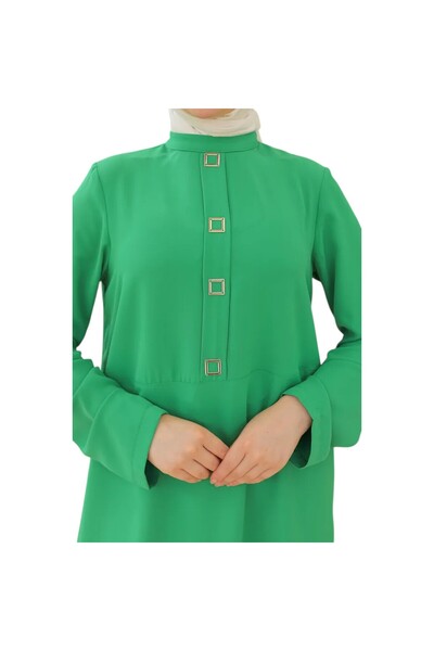 Armine Kare Çıtçıtlı Tunik 24YT451