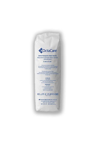 Octacare Absorbent Compress (Non Sterile) Spanç 5cm X 5cm 4 Layers 200 Pieces