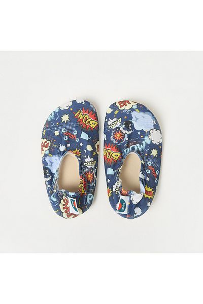 Juniors All-Over Graphic Print Anti-Slip Swimming Slippers