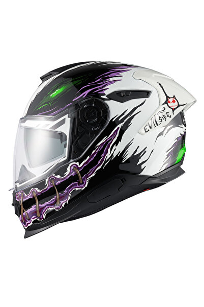 Nexx Y.100R NIGHT RIDER BEYAZ KASK