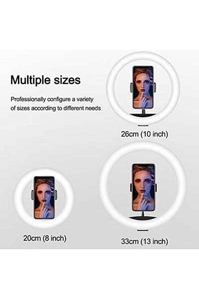 Generic MJ26 10"/26cm RGB Ring Light with Mini Light Stand for YouTube | Photo-Shoot | Video Shoot | Live St