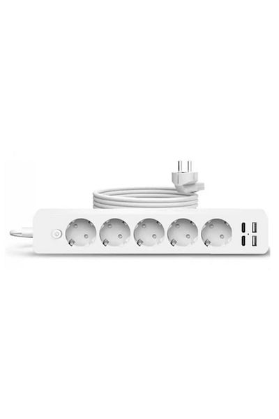 Jortan Prelungitor cu 5 prize, 2 porturi USB, 2 porturi USB Type C, JORTAN, lungime cablu 2m