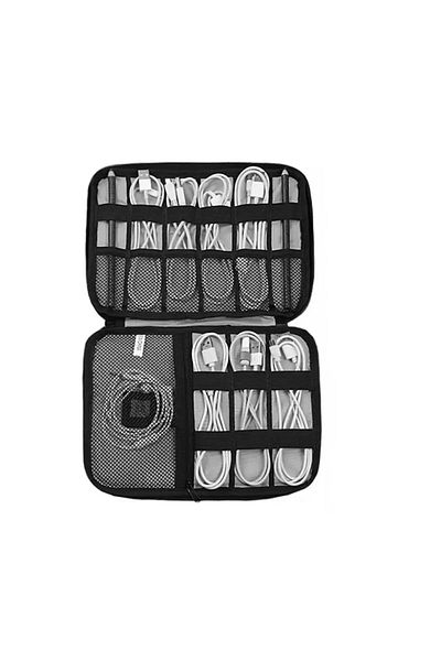 dalip Storage bag for cables and electronic accessories, 25.5x17.5x2cm, Gray