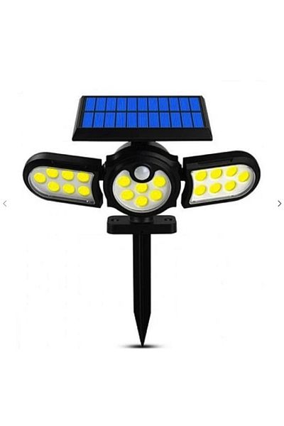 divendi-ro WS 1206B triple solar lamp with motion sensor, for wall or ground mounting