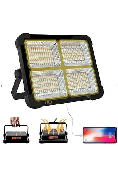 divendi-ro Square Solar Rechargeable Spotlight 336 Led 100W 16500mAh 16500mAh 10000 LM