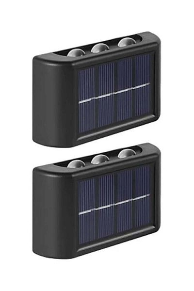 divendi-ro Set of Solar Wall Lamps with 3 led Up Down Lighting - 4
