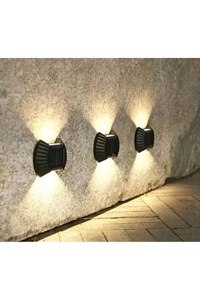 divendi-ro Set of 4 outdoor solar wall lamps for up-down lighting