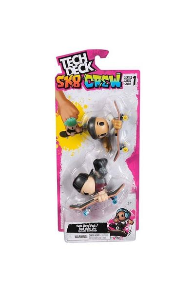 SPIN MASTERR Tech Deck, SK8 Crew, set of 2 mini skateboards with 2 figures, model 2