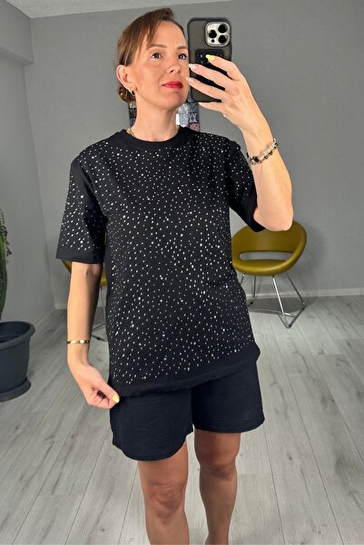 lady special Tricou de bază brodat cu piatră