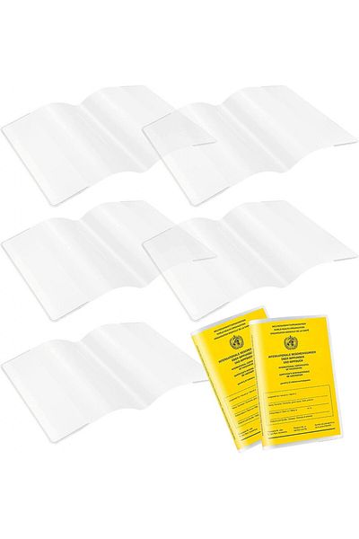Boyigog notebook/certificate cover set, 10 pieces, transparent, PVC, 100 x 140 mm