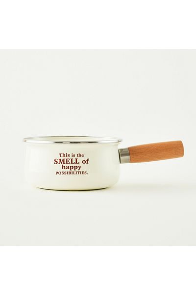 Bella Maison Cozy Enamel Sauce Pot Cream (1.6 Lt)