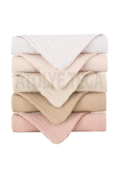 BEBİS Set of 6 100% Cotton 4 Layer Muslin Mouth Wipes |   Organic Baby Wipes |   Absorbent, Soft