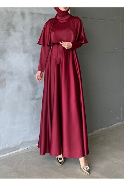 noyacollection Omuz Pelerinli Tesettür Abiye