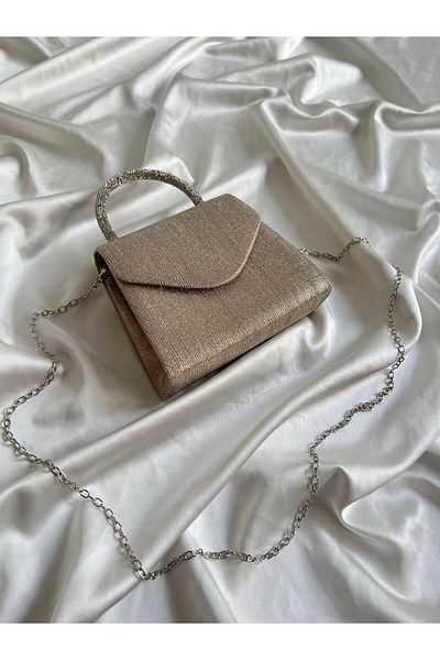 Mia Collection Βραδινό φόρεμα Nora Μοντέλο Τσάντα αρραβώνων Χρυσή